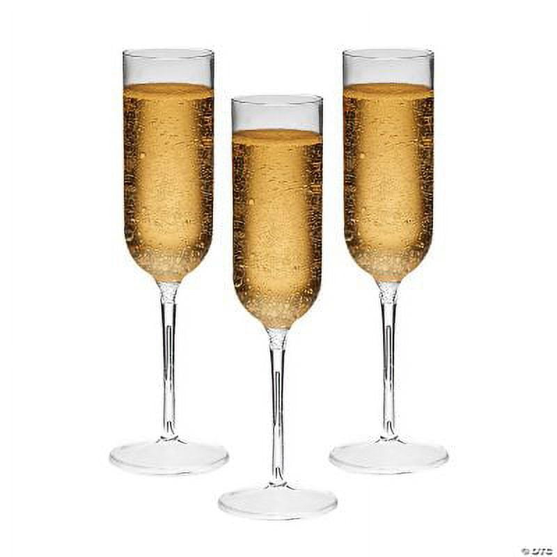 Clear Plastic Champagne Flutes 25 Ct. Birthday Party Supplies