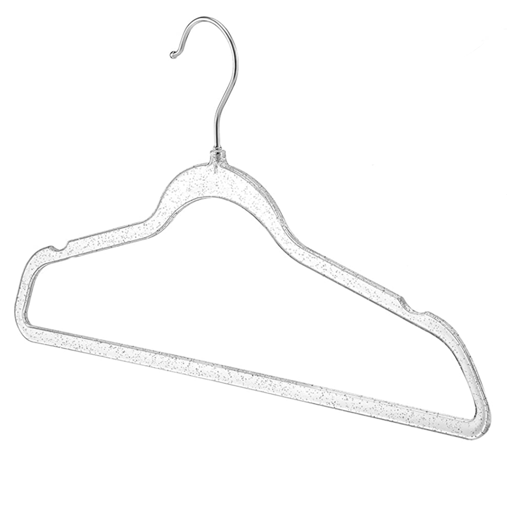 Clear Plastic Clothes Hangers Space Saving Laundry Hanger for Coats