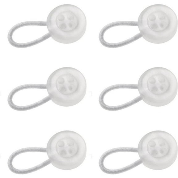 Clear Plastic Collar Extenders Stretch Neck Extender for 1/2 Size Expansion of Men Dress Shirts, 6 Pack, 3/8"