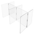 thumbnail image 1 of Clear Plastic Compartment Divider - 1/4" T x 48" H - For 72" x 60" Table - 30" W x 36" D Compartments with Closed Ends - 4 Person, 1 of 1
