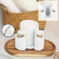 thumbnail image 1 of Clear Plastic Cotton Pad Storage Box with U-Shaped Slot for Bathroom Vanity and Makeup Organizer, 1 of 6