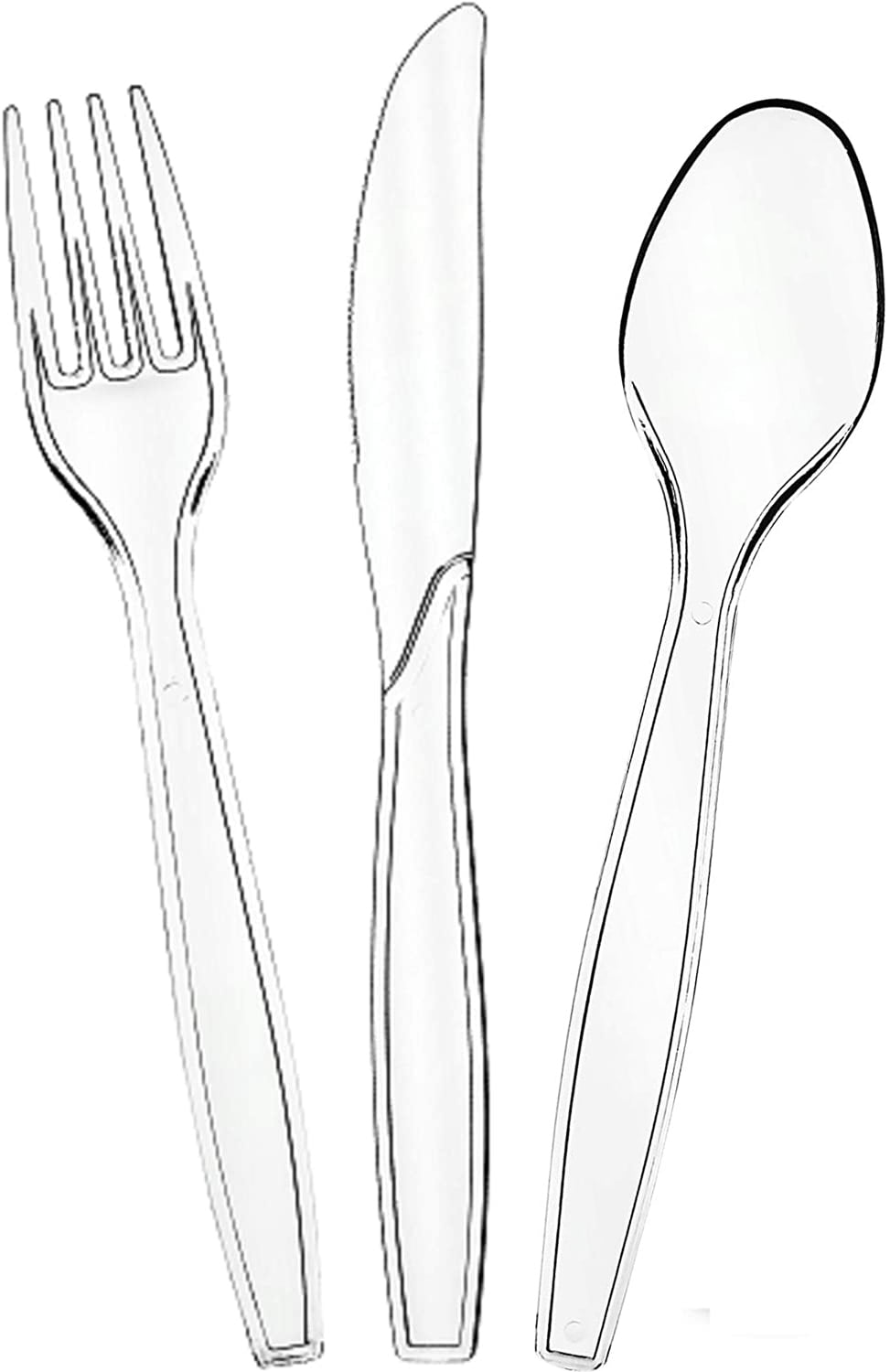 Clear Plastic Cutlery Heavyweight Disposable Spoons Heavy Duty clear