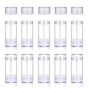 Clear Plastic Deodorant Containers 10 Pcs 20ml Empty Twist Up Refillable Tube 1.2"x2.5"