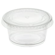 Clear Plastic Disposable Gelatin Shot Cups with Lids, 2 fl oz, 25ct