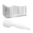 thumbnail image 1 of Clear Plastic Disposable Serving Spoons Large 8.5 inches Serving Utensils Heavy Duty Ideal for Soups, Salads Buffet Catering Restaurants Party Weddings - Pack of 288, 1 of 8