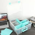 thumbnail image 1 of Clear Plastic Dividing Storage Box with 8 Deep Compartments, 1 of 6