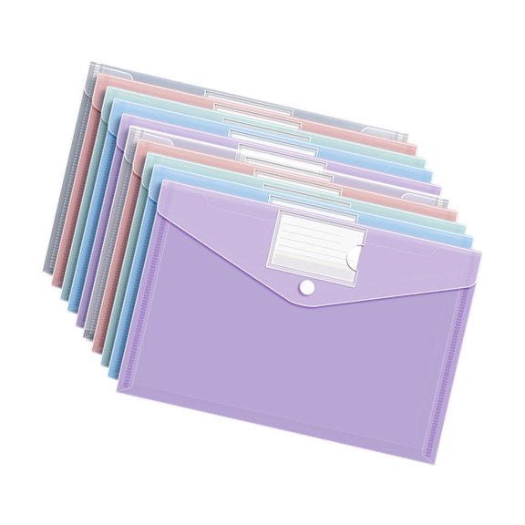 Clear Plastic Document Envelope Waterproof File Organizers For Professional Holds 100 Pages Snapping Edges Portable 50g