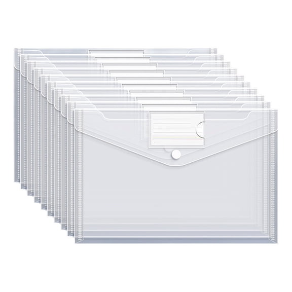 Clear Plastic Document Envelope Waterproof File Organizers For Professional Holds 100 Pages Snapping Edges Portable 50g