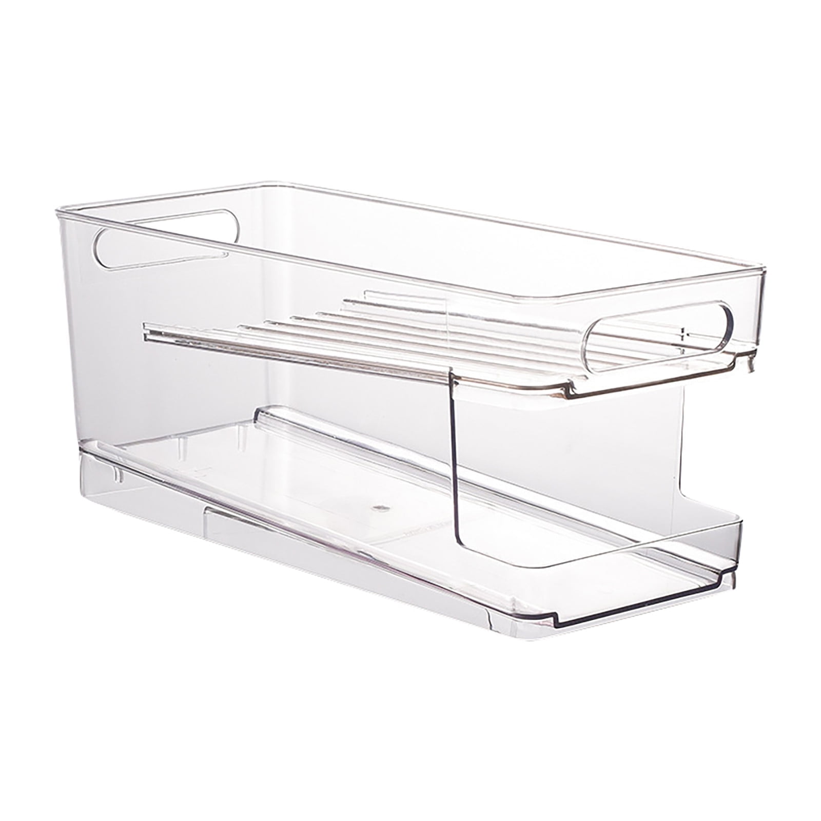Clear Double Layer Storage Racks - Canned Food Pantry Storage Racks for ...