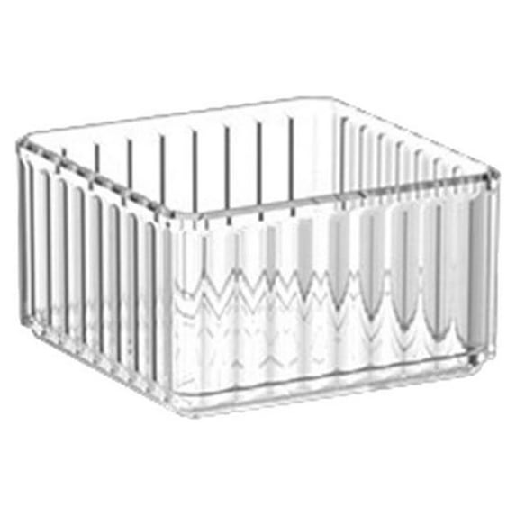 Clear Plastic Drawer Organizer with Divided Compartments for Lipstick Makeup Brushes Storage Tray Bathroom Kitchen Dresser Countertop Organization (7 Styles)