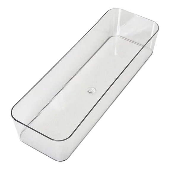 Clear Drawer Organizer Tray, Stackable PP Vanity Storage Bin, Versatile Divider Tray, Transparent Organizer for Makeup, Jewelry, Kitchen Utensils, Stationery and Bathroom Drawer Organization