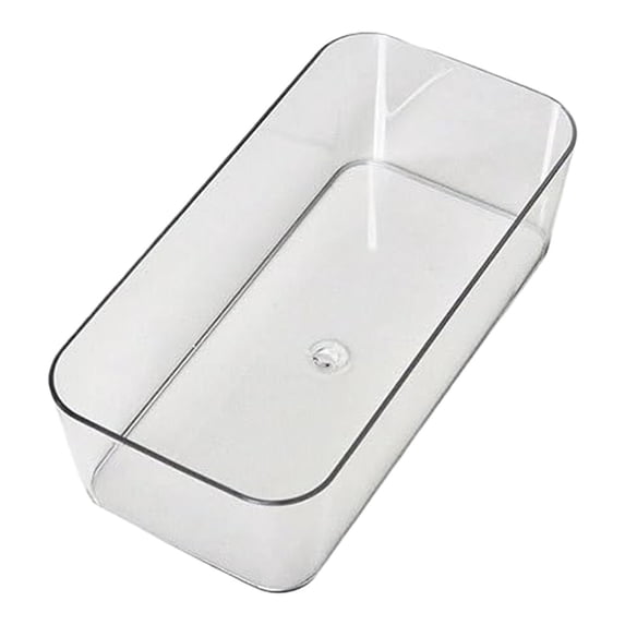 Clear Drawer Organizer Tray, Stackable PP Vanity Storage Bin, Versatile Divider Tray, Transparent Organizer for Makeup, Jewelry, Kitchen Utensils, Stationery and Bathroom Drawer Organization