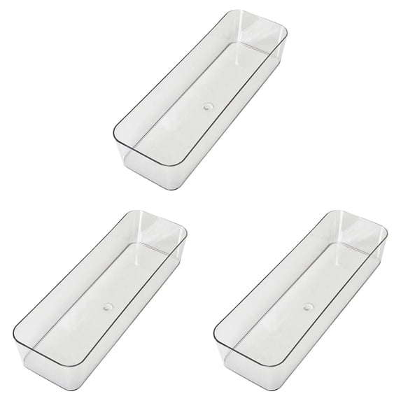 Clear Drawer Organizers Set Versatile Bathroom And Vanity Drawer Organizer Trays Storage For Makeup Bedroom Kitchen Gadgets Utensils And Off Ice 3PCS