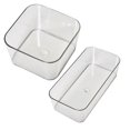 thumbnail image 1 of Clear Drawer Organizers Set Versatile Bathroom And Vanity Drawer Organizer Trays Storage For Makeup Bedroom Kitchen Gadgets Utensils And Off Ice, Clear A 1PCS & Clear B 1PCS, 1 of 9
