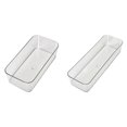 thumbnail image 1 of Clear Drawer Organizers Set Versatile Bathroom And Vanity Drawer Organizer Trays Storage For Makeup Bedroom Kitchen Gadgets Utensils And Off Ice, Clear B 1PCS & Clear C 1PCS, 1 of 5