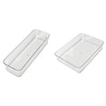 thumbnail image 1 of Clear Drawer Organizers Set Versatile Bathroom And Vanity Drawer Organizer Trays Storage For Makeup Bedroom Kitchen Gadgets Utensils And Off Ice, 1 of 9