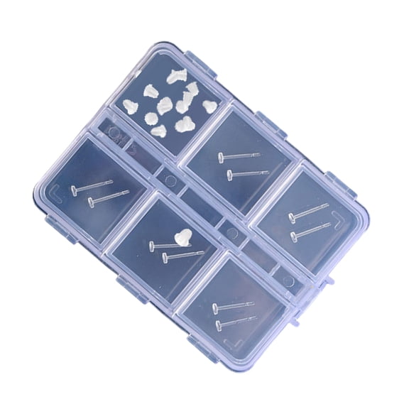 Clear Plastic Earrings Set For Sensitive Skin Comfortable Fit With Mushroom Head Backs Perfect For All Day Use