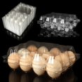 Clear Plastic Egg Cartons 50 Pack Bulk Egg Cartons for Chicken Eggs