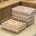thumbnail image 1 of Clear Plastic Egg Storage Container with Lid, Stackable Refrigerator Organizer Bin, Kitchen Fridge Eggs Tray, Food Grade Egg Holder for Pantry Refrigerator Organization and Space Saving, 1 of 6