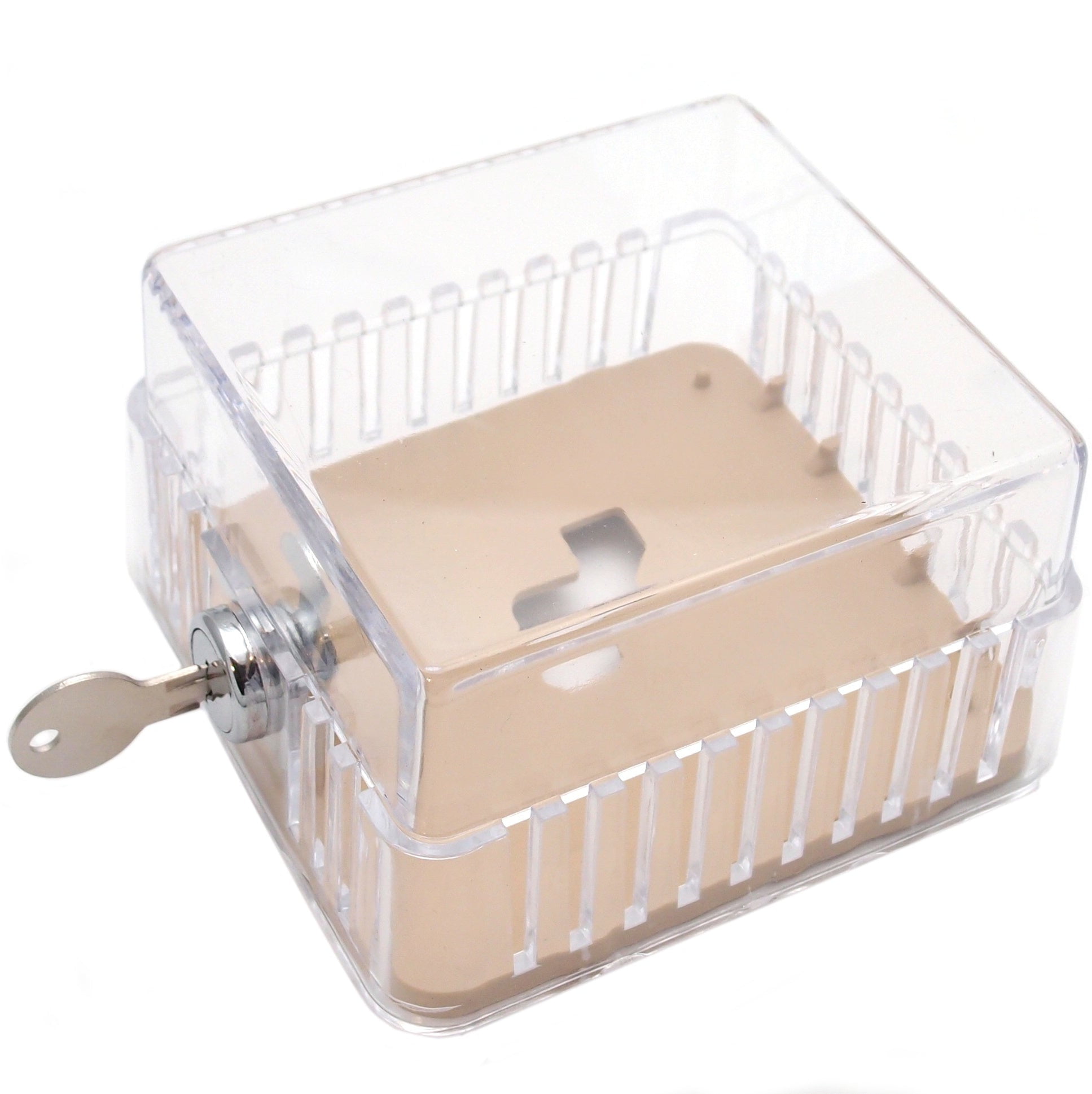 Clear Plastic Elite Thermostat Guard with Lock and Key