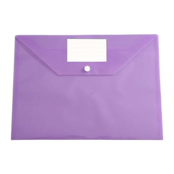 Clear Plastic Envelopes with Snap Closure, A4, Letter Size, Colorful Flaps, Clear Folders for Documents Plastic Envelopes for Documents