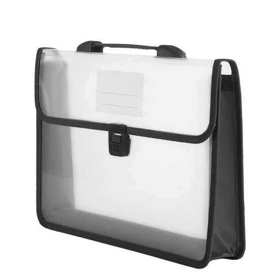 Clear Plastic Expandable Envelope with Buckle Closure, A4 Size Document Organizer for School, Office and Home Use