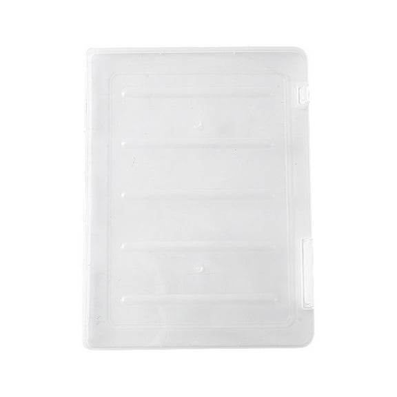 Clear Plastic File Storage Box, Transparent Document Storage Box, Stackable Document Storage Case, Clear Plastic Case with Secure Lid for File & Paper Organization