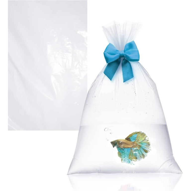 Clear Plastic Fish Bags 6 x 12, Pack of 100 Large Fish Bags for  Transporting, 2 Mil Thick Poly & Plastic Packaging Bags, Durable Fish  Carrier Bag