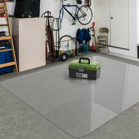 Clear Plastic Floor Mat for Under Dining Table,  Large No Slip Waterproof Vinyl Area Rug for Home, Anti-Spill Hard Floor Protector Cover for Living Room, Splat Mat for Under High Chair