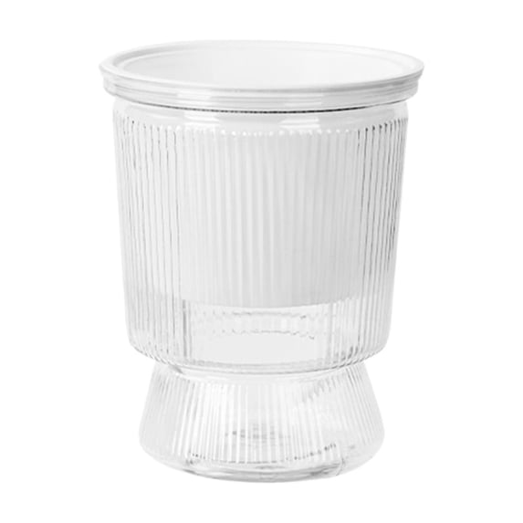 Clear Plastic Flower Vases, Small Ribbed Fluted Glass-Like Vase, Modern Vase for Table Centerpieces Home Wedding Decoration Clear