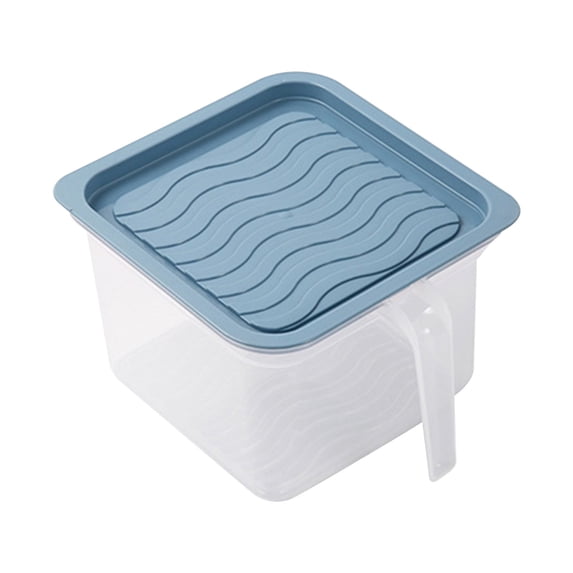 Clear Plastic Food Storage Container with Handle | 1-Gallon Airtight Kitchen Jar for Dry Goods | Stackable Pantry Organizer for Cereal, Flour, Rice & Snacks | Safe Multigrain Barley Storage Solution