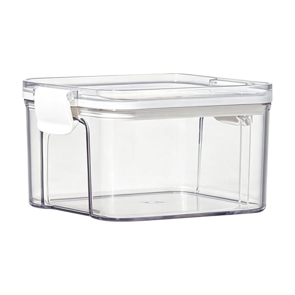Clear Plastic Food Storage Container with Locking Lid 4x4x2.5 Inch 1 Pack
