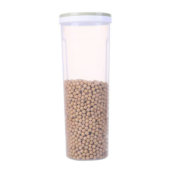 Clear Food Storage Jar with Lid, Round Transparent Storage Container for Spaghetti, Pasta and Dry Goods,Green - 29X10X8CM