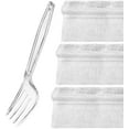 thumbnail image 1 of Clear Plastic Forks (300 Pack) - Party Disposable Forks - Heavyweight Utensils - Plastic Cutlery Bulk for Events, Everyday Meals, Take-Out, Restaurant, Office, School, Picnics, BBQs - Stock Your Home, 1 of 7