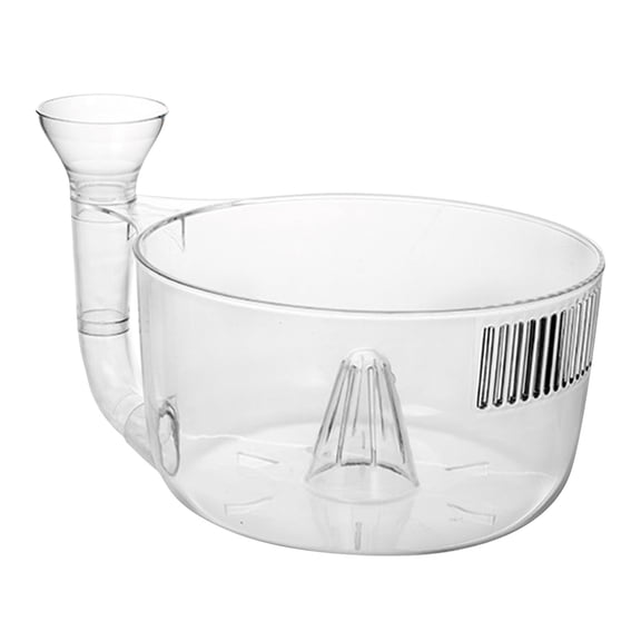 Clear Plastic Fruit Vegetable Washing Colander Basket with Water Funnel, 10.03 Inch Kitchen Strainer