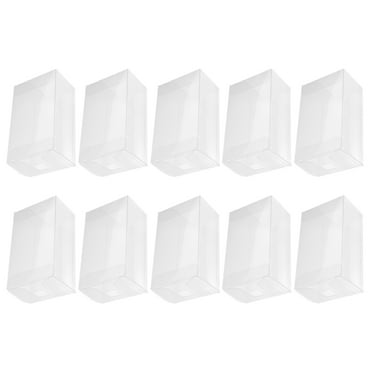 Clear Plastic Gift Boxes for Wedding Favors (10pcs, 2.2x1.5x3.7 Inches)
