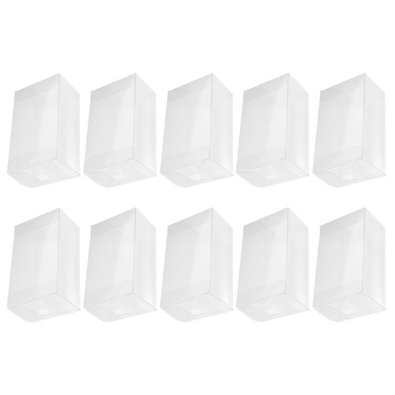 Clear Plastic Gift Boxes for Wedding Favors (10pcs, 2.2x1.5x3.7 Inches)