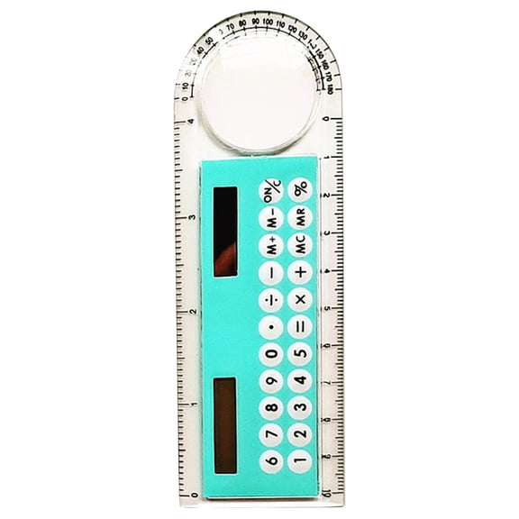 Clear Plastic Goniometer, Qyaukm Easy To Read Ruler with Mini Calculator for Office Classroom Craft
