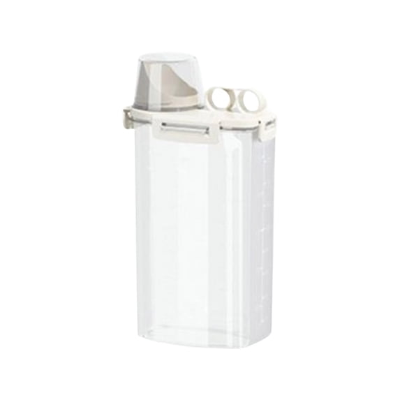 Clear Plastic Grain Storage Container With Pour Lid 10 Lbs Sealed Rice Bucket Kitchen
