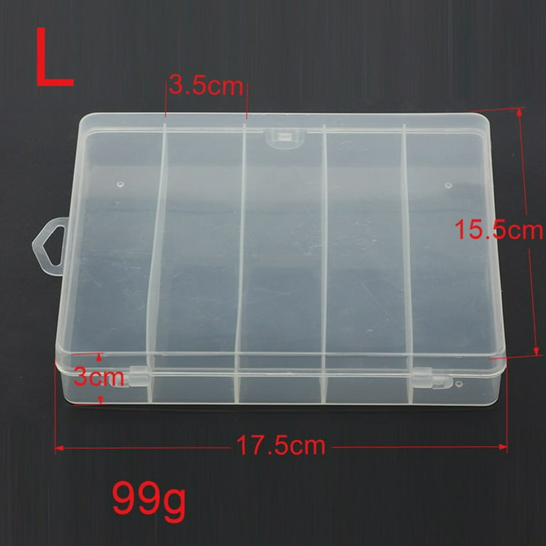 Clear Plastic Grid Fishing Lure Bait Hook Tackle Storage Box Case Container  