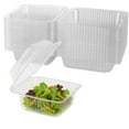 thumbnail image 1 of Clear Plastic Hinged Take-Out Containers  Clamshell Food Containers for Dessert, Cake, Snacks, Salads  Disposable, Leak-Resistant, Stackable  Takeout Tray with Secure Lid Closure 400 Pack, 12 oz, 1 of 7