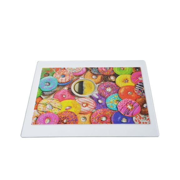 Clear Plastic Jigsaw Puzzle Board, Portable Puzzle Saver, Size 18" x 24" with rounded corners, up to 750 pieces