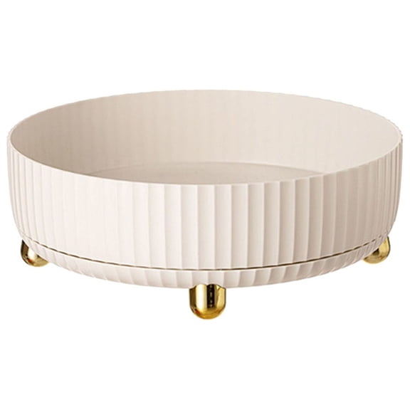Clear Plastic；Kitchen Rotating Rack Seasoning Supplies Fruit Cosmetics Countertop Storage Rotating Tray SmallPlastic Storage；Storage Bin；