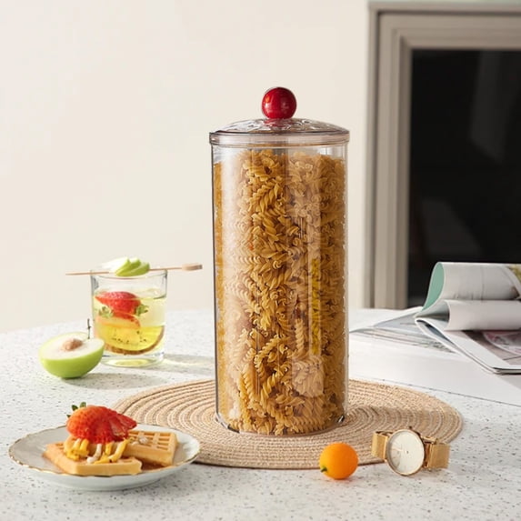 Clear Plastic Kitchen Storage Container, Airtight Sealed Jar, Food Grade, Fresh-Keeping Box for Dry Goods, Coffee, Grains, Snacks, Multiple Sizes