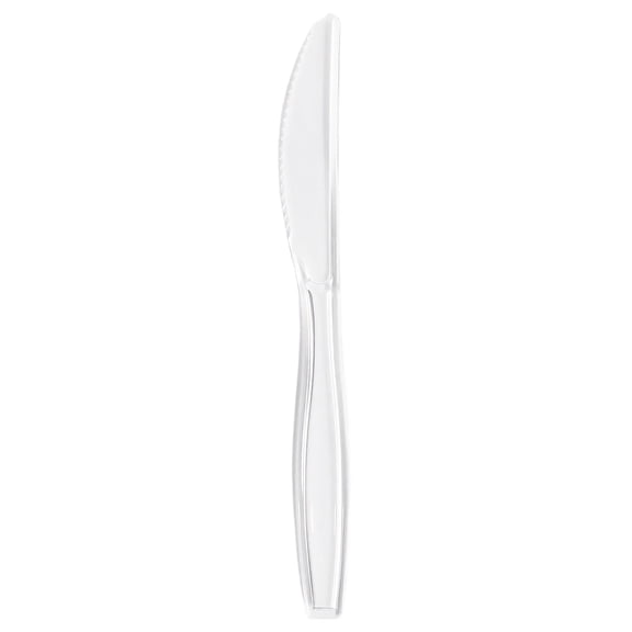 Clear Plastic Knives Disposable Cutlery Medium Weight Utensils 100 Count