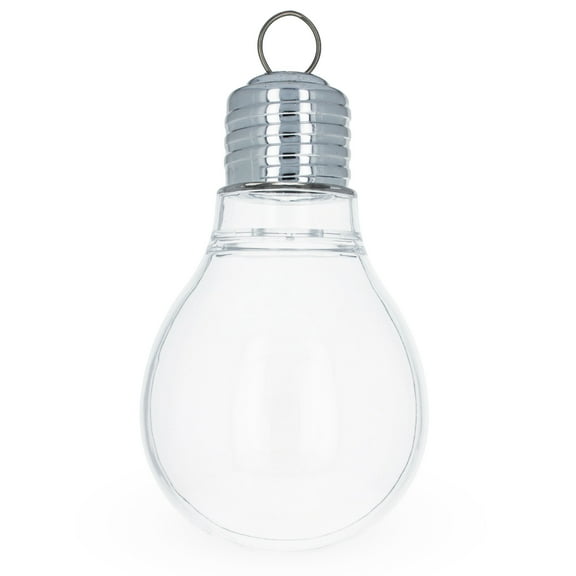 Clear Plastic Bulb Ornaments 5.25 Inches