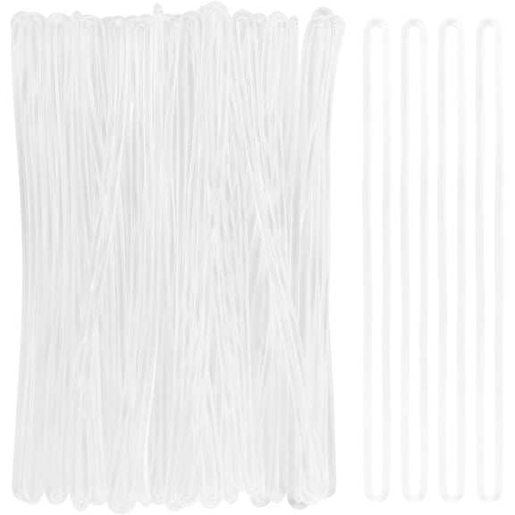 Clear Plastic Luggage Tag Loop Straps, 6 ich Trasparet Holder Travel ame Worm Loops for Bag ID Tags Idetificatio Cards, Pack of 30