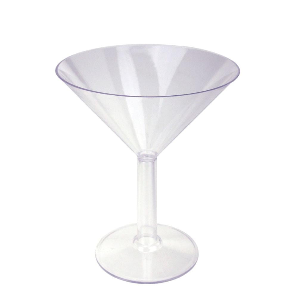 Plastic Glasses - Clear Martini Glasses