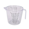 thumbnail image 1 of Clear Plastic Measuring Cup with Spout & Handle, Graduated Ounce & Ml Markings for Recipe Ingredient, Liquid & Flour Measuring, 1 of 5