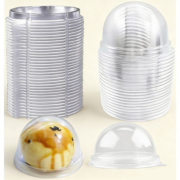 Clear Plastic Mini Cake Box Muffins Box Cookies Dome Box
